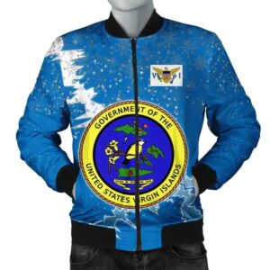 US Virgin Islands Christmas Coat Of Arms Men Bomber Jacket X Style J78 Bomber Jacket