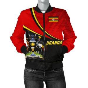 Uganda Women's Bomber Jacket - National Flag - BN15 Bomber Jacket