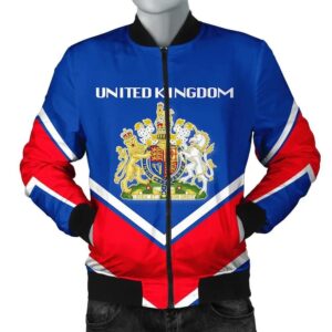 United Kingdom Coat Of Arms Men Bomber Jacket Lucian Style J5W