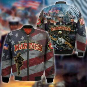 United States Marine American Flag 3D Bomber Jacket