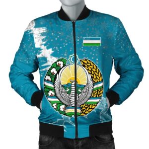 Uzbekistan Christmas Coat Of Arms Men Bomber Jacket X Style J78 Bomber Jacket