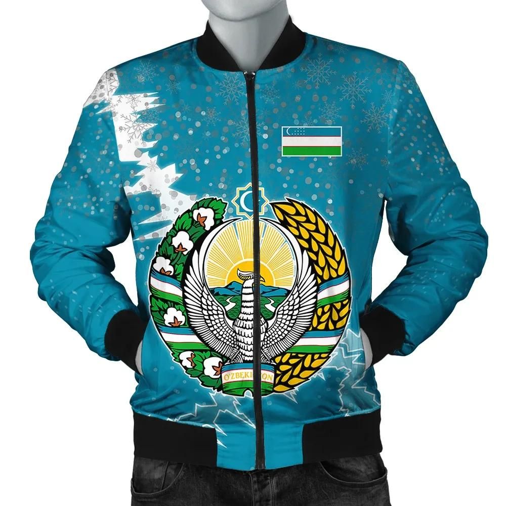 Uzbekistan Christmas Coat Of Arms Men Bomber Jacket X Style J78 Bomber Jacket Uzbekistan Christmas Coat Of Arms Men Bomber Jacket X Style J78 Bomber Jacket