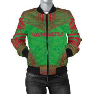 Vanuatu Flag Polynesian Chief Women'S Bomber Jacket - Bn10 Bomber Jacket