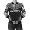 Vanuatu Polynesian Chief Women'S Bomber Jacket - Black Version - Bn10 Bomber Jacket