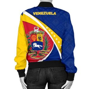 Venezuela Coat Of Arms Pattern Women A10 Bomber Jacket