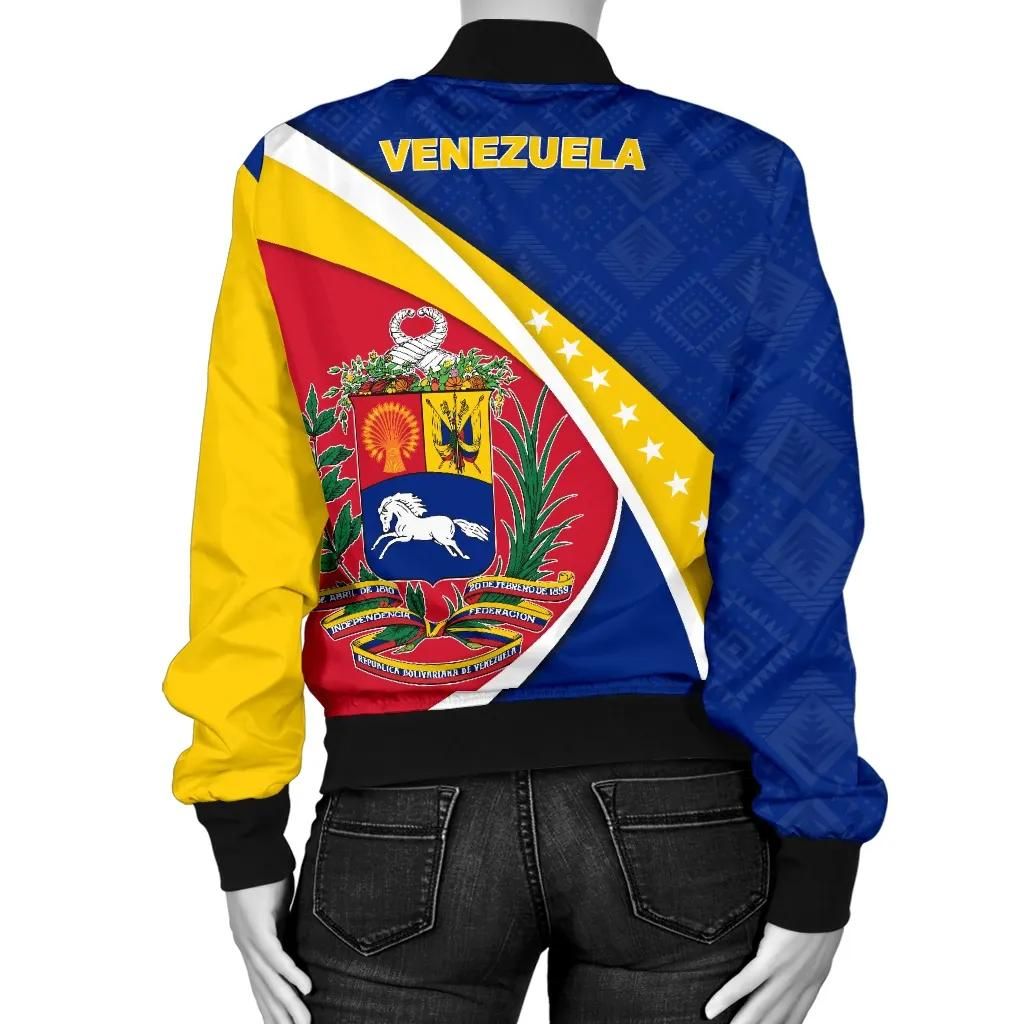 Venezuela Coat Of Arms Pattern Women A10 Bomber Jacket Venezuela Coat Of Arms Pattern Women A10 Bomber Jacket