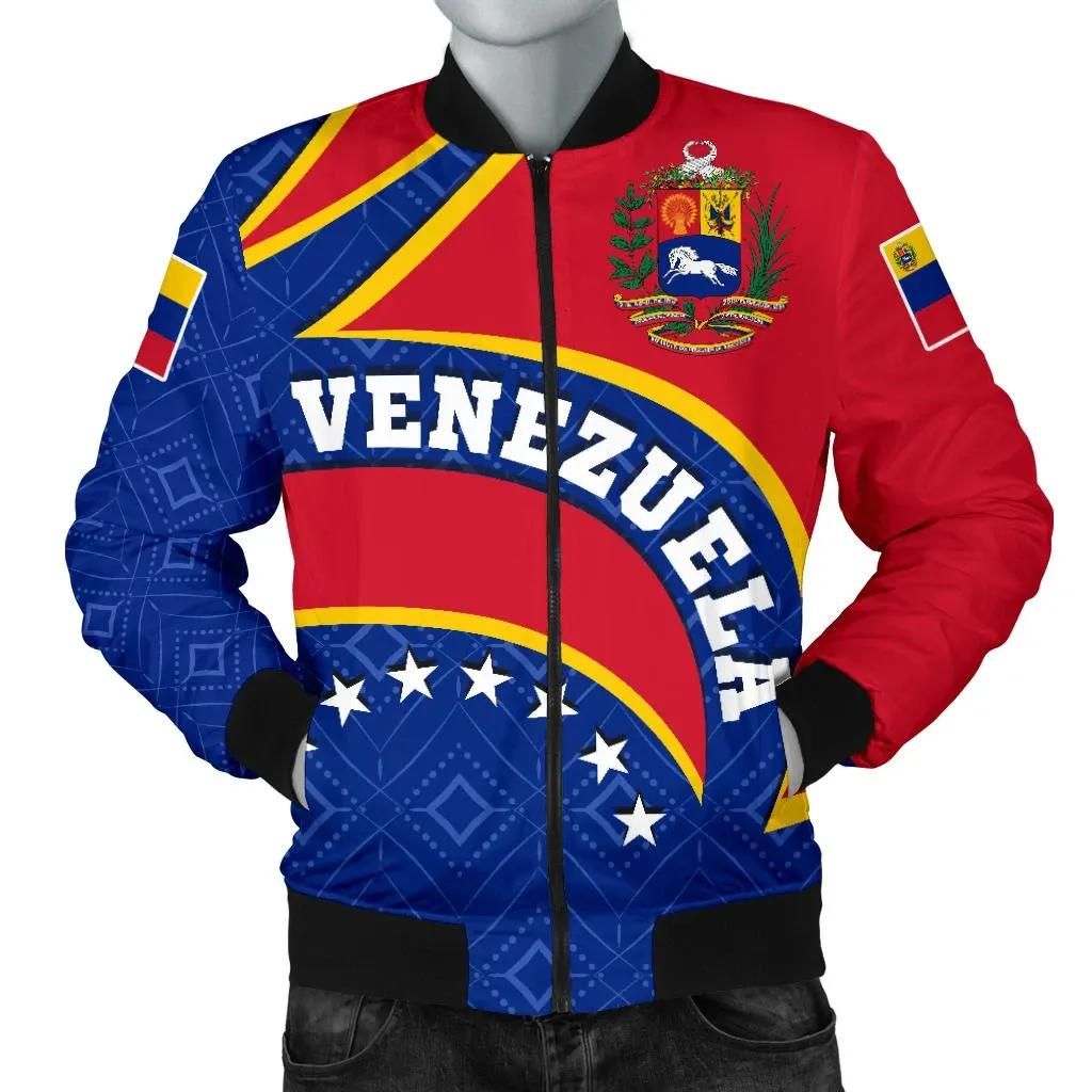 Venezuela Men's Bomber Jacket - Venezuela Coat Of Arms - BN18 Bomber Jacket Venezuela Men's Bomber Jacket - Venezuela Coat Of Arms - BN18 Bomber Jacket
