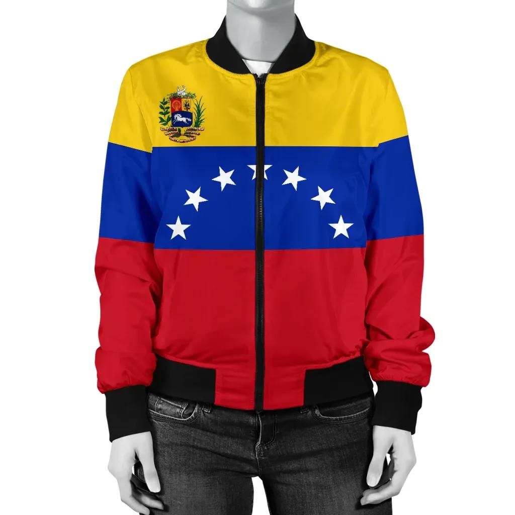 Venezuela Women's Bomber Jacket Flag A7 Bomber Jacket Venezuela Women's Bomber Jacket Flag A7 Bomber Jacket