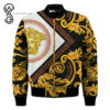 Versace Gold All Over Print Bomber Jacket