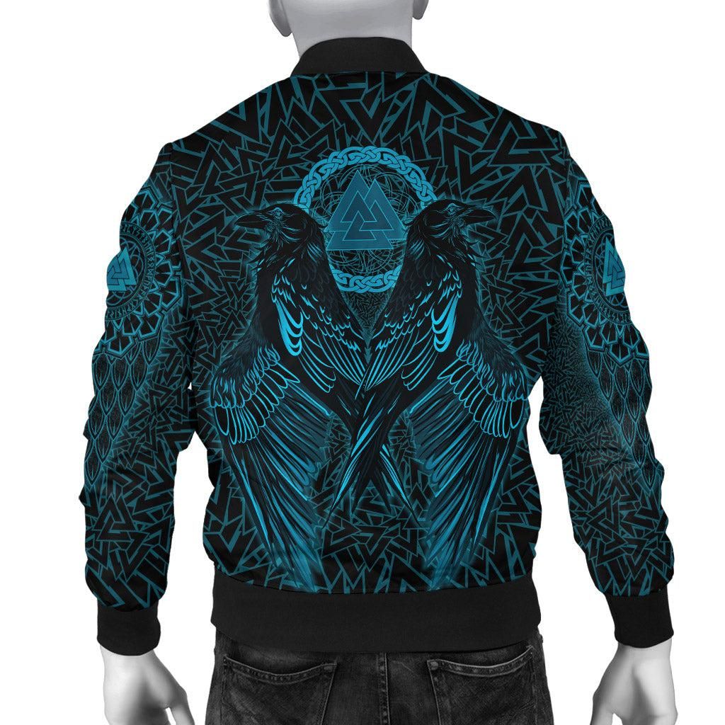 VikingStyle-Bomber-Jacket-Raven-Valknut-Cyan-A15-Bomber-Jacket-2-1