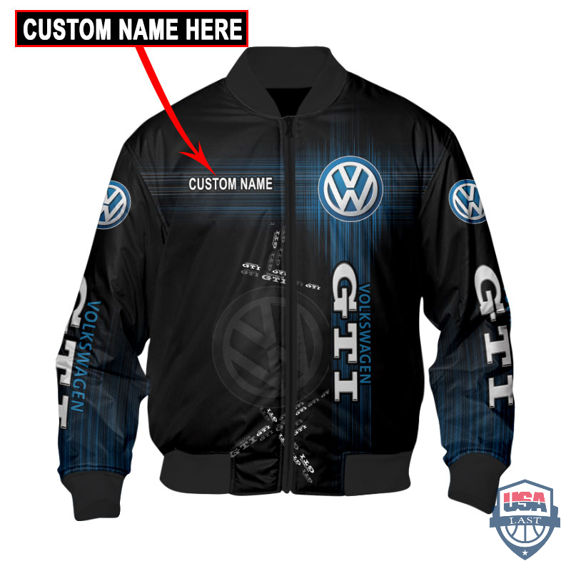 Volkswagen Gti Flash Custom Name Bomber Jacket Volkswagen Gti Flash Custom Name Bomber Jacket