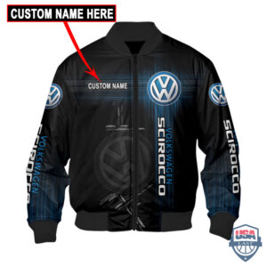 Volkswagen Scirocco Flash Custom Name Bomber Jacket