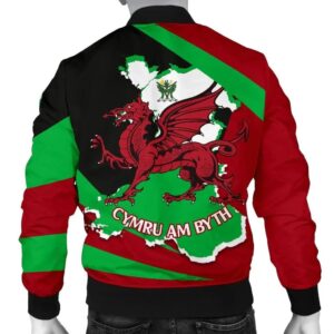 St David's Day with Map and Flag A22 Bomber Jacket