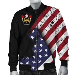 Wales USA Bomber Jacket - Special Grunge Flag - American Family Crest A7 Bomber Jacket