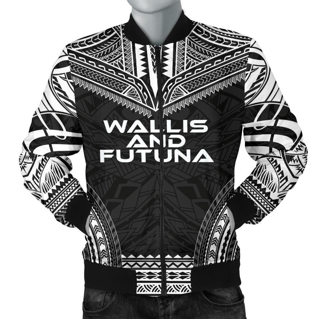 Wallis And Futuna Polynesian Chief Men's Bomber Jacket - Black Version - Bn10 Bomber Jacket Wallis And Futuna Polynesian Chief Men's Bomber Jacket - Black Version - Bn10 Bomber Jacket