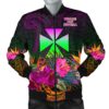 Wallis and Futuna  Men's Bomber Jacket - Summer Hibiscus - BN15 Bomber Jacket