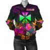 Wallis and Futuna Personalised Women's Bomber Jacket - Summer Hibiscus - BN15 Bomber Jacket