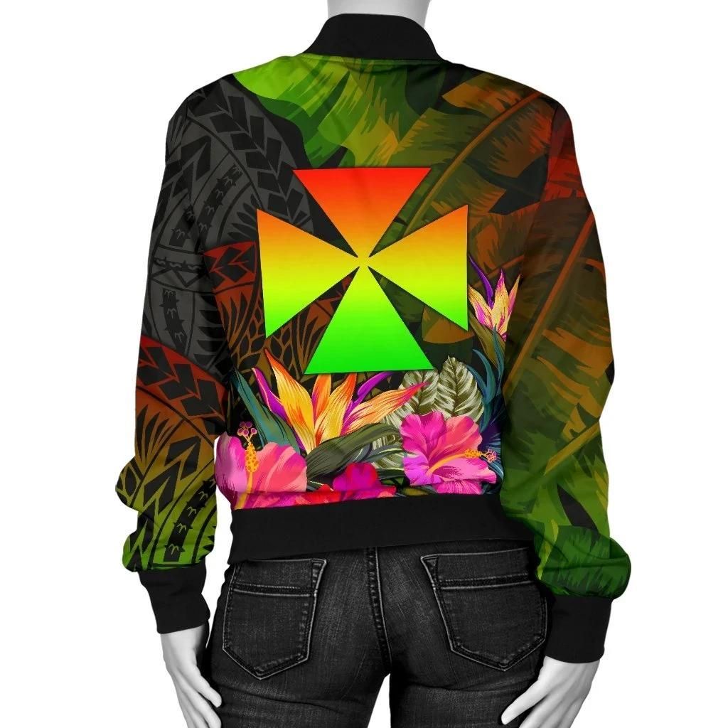 Wallis-and-Futuna-Polynesian-Womens-Bomber-Jacket-Hibiscus-and-Banana-Leaves-BN15-Bomber-Jacket-1