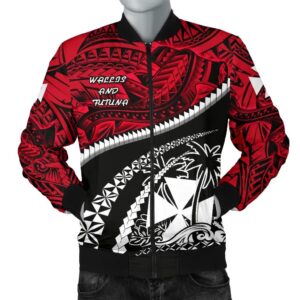 Wallis and Futuna Tapa Men's Bomber Jacket Polynesian Shark Tattoo K4 Bomber Jacket