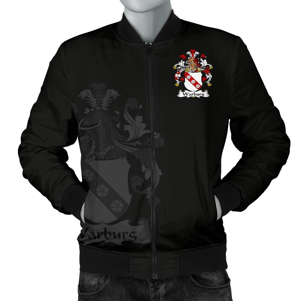 Warburg Germany Men's Bomber Jacket - German Family Crest A7 Bomber Jacket Warburg Germany Men's Bomber Jacket - German Family Crest A7 Bomber Jacket
