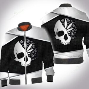 Weed skull silver metal 3D All Over Printed Shirt