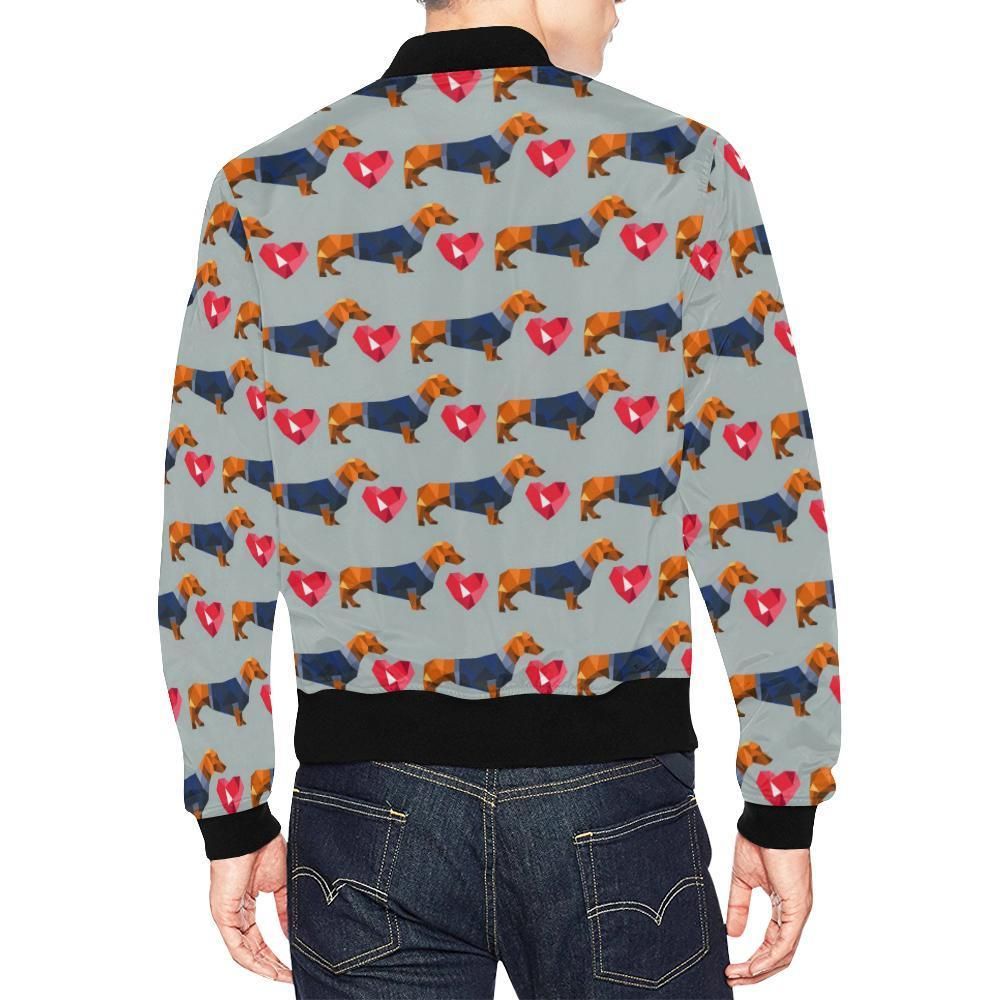 Wiener-Dog-Dachshund-Pattern-Print-Mens-Bomber-Jacket-2