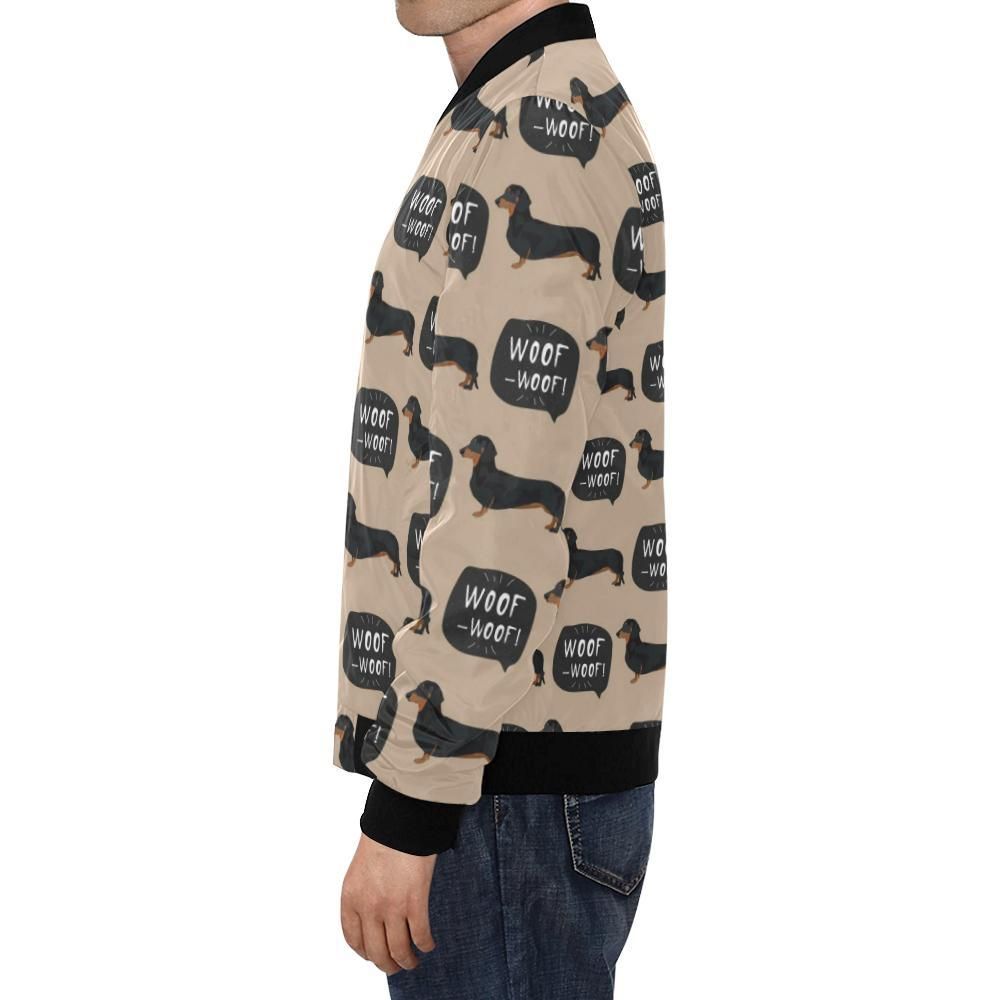 Wiener-Dog-Woof-Woof-Dachshund-Pattern-Print-Mens-Bomber-Jacket-1
