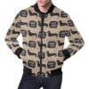 Wiener Dog Woof Woof Dachshund Pattern Print Mens Bomber Jacket