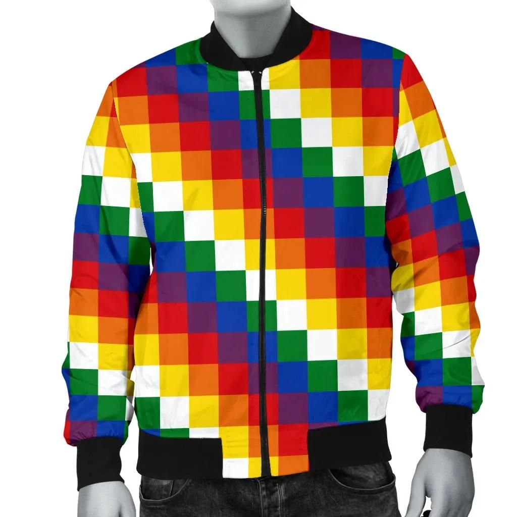 Wiphala Men's Bomber Jacket Flag A7 Bomber Jacket Wiphala Men's Bomber Jacket Flag A7 Bomber Jacket