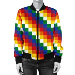 Wiphala Women's Bomber Jacket Flag A7 Bomber Jacket
