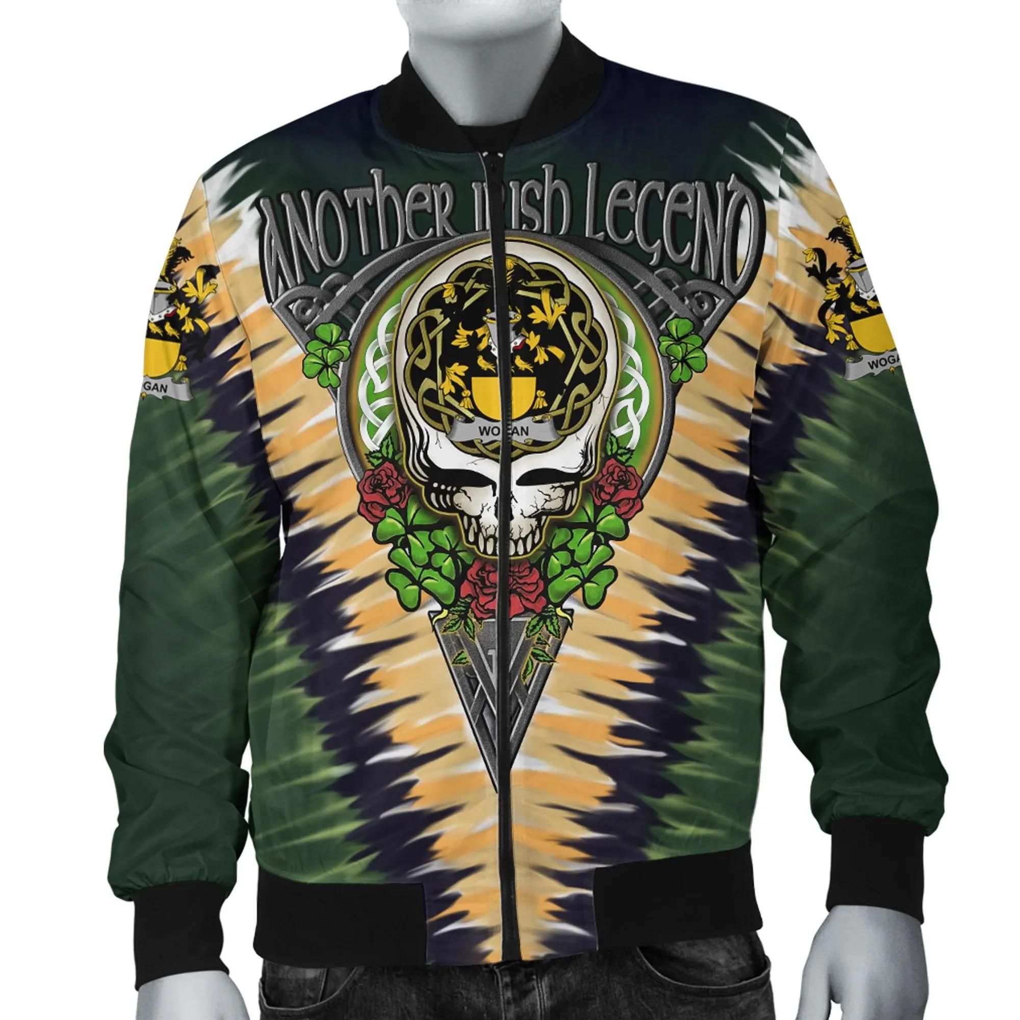Wogan Ireland Bomber Jacket - GD Irish Legend Shamrock V Tie-Dye A7 Wogan Ireland Bomber Jacket - GD Irish Legend Shamrock V Tie-Dye A7