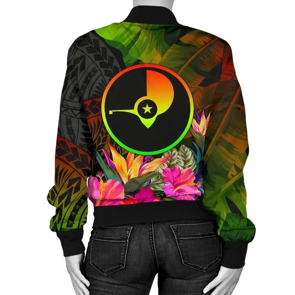 YAP-Polynesian-Womens-Bomber-Jacket-Hibiscus-and-Banana-Leaves-BN15-Bomber-Jacket-1