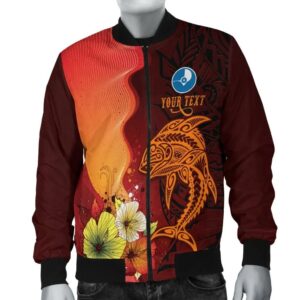 Yap Custom Personalised Men's Bomber Jacket - Tribal Tuna Fish - BN39 Bomber Jacket