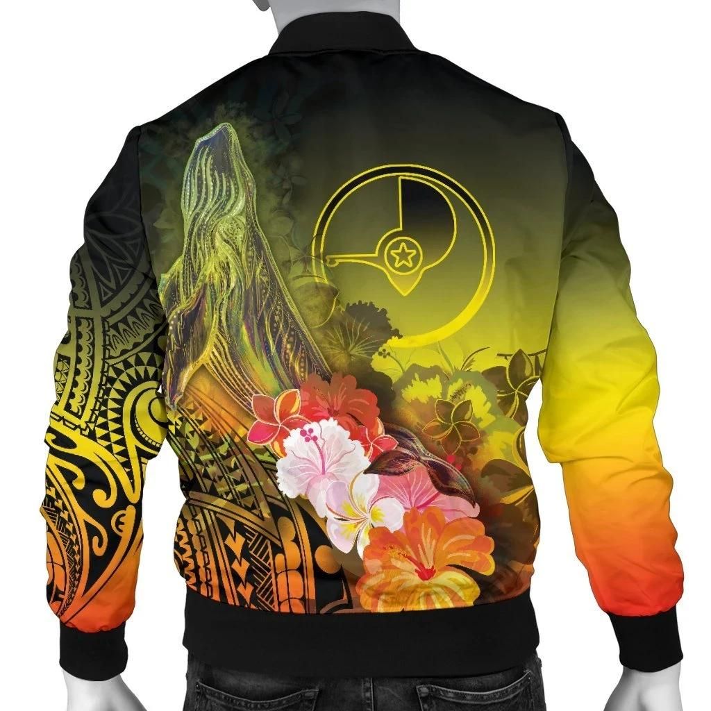 Yap-Mens-Bomber-Jacket-Humpback-Whale-with-Tropical-Flowers-Yellow-BN18-Bomber-Jacket-1