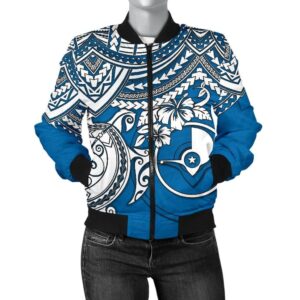 Yap Polynesian Bomber Jacket (Women) - Polynesian Turtle - BN15 Bomber Jacket
