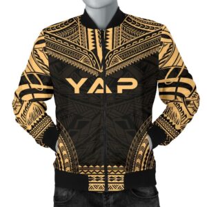 Yap Polynesian Chief Men's Bomber Jacket - Gold Version - Bn10 Bomber Jacket