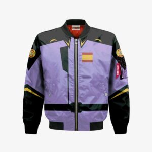 ZAnimeT Bomber Jacket Custom Gundam Uniform Lavender Cosplay Costumes Bomber Jacket