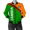 Zambia Women's Bomber Jacket - Curve Hoodie - BN09 Bomber Jacket