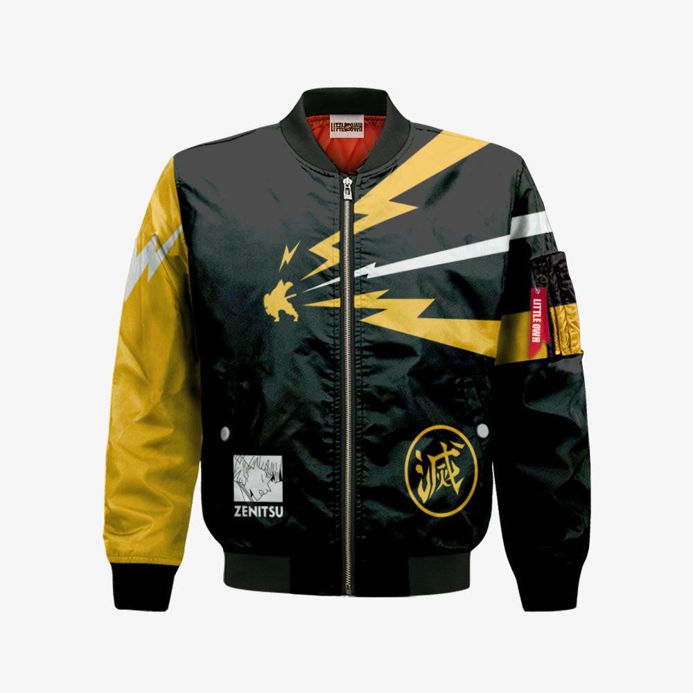 Zenitsu Agatsuma Bomber Jacket Custom KNY Cosplay Costumes Bomber Jacket Zenitsu Agatsuma Bomber Jacket Custom KNY Cosplay Costumes Bomber Jacket
