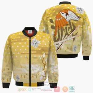 Zenitsu Agatsuma Demon Slayer Anime Cosplay Costume Bomber Jacket